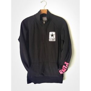 VS PINK HALF ZIP SWEATSHIRT